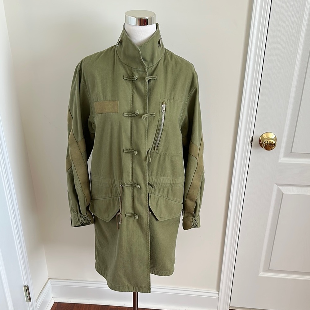 Women’s Alexander Wang Green Military Style Jacket. Size XS